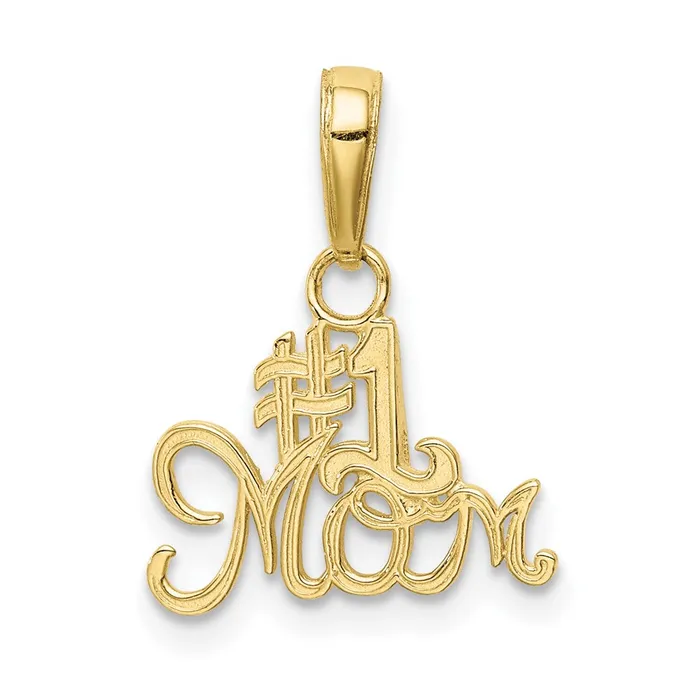 10K 1 MOM Charm TreasureFineJewelers Charm Necklaces