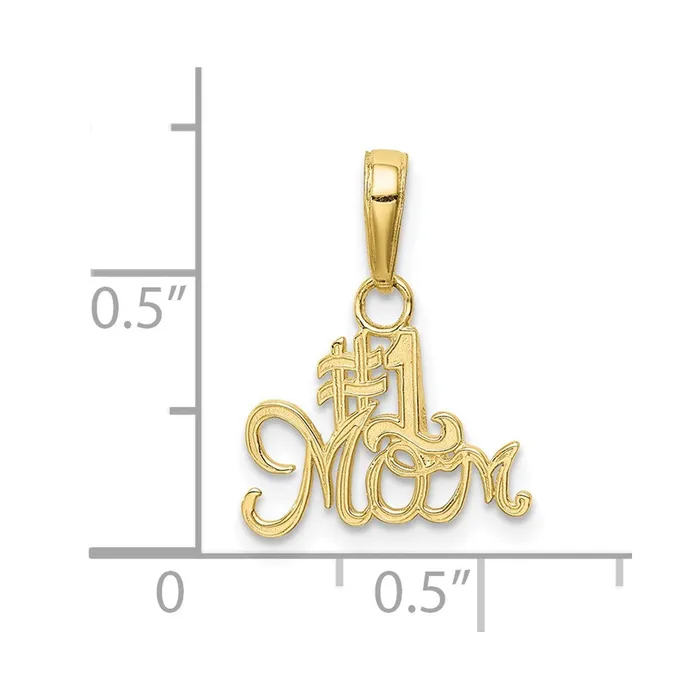 10K 1 MOM Charm TreasureFineJewelers Charm Necklaces