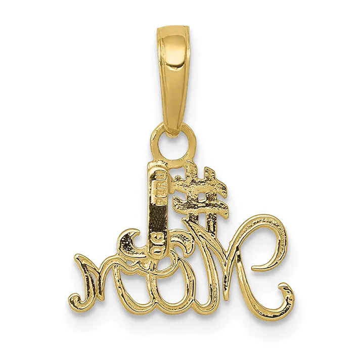 10K 1 MOM Charm TreasureFineJewelers Charm Necklaces