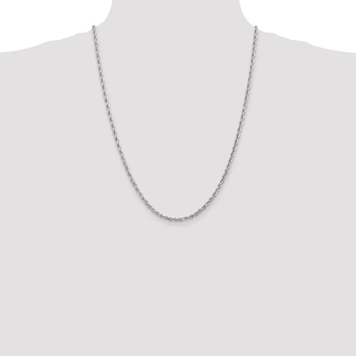 10k White Gold 335mm Diamond Cut Quadruple Rope Chain TreasureFineJewelers Rings