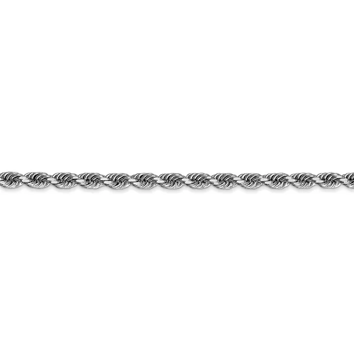 10k White Gold 335mm Diamond Cut Quadruple Rope Chain TreasureFineJewelers Rings