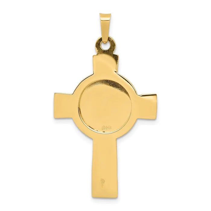 14k Cross wSt Michael Medal Pendant TreasureFineJewelers Necklaces