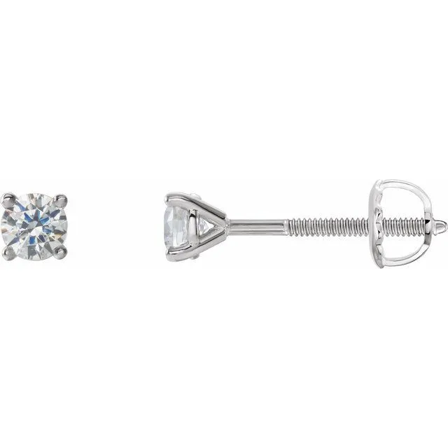 14K White Gold 15 CTW Natural Diamond CocktailStyle Threaded Post Earrings TreasureFineJewelers Earrings 14K White Gold 15 CTW Natural Diamond CocktailStyle Threaded Post Earrings TreasureFineJewelers Earrings