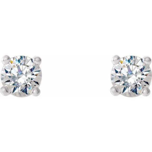 14K White Gold 15 CTW Natural Diamond CocktailStyle Threaded Post Earrings TreasureFineJewelers Earrings