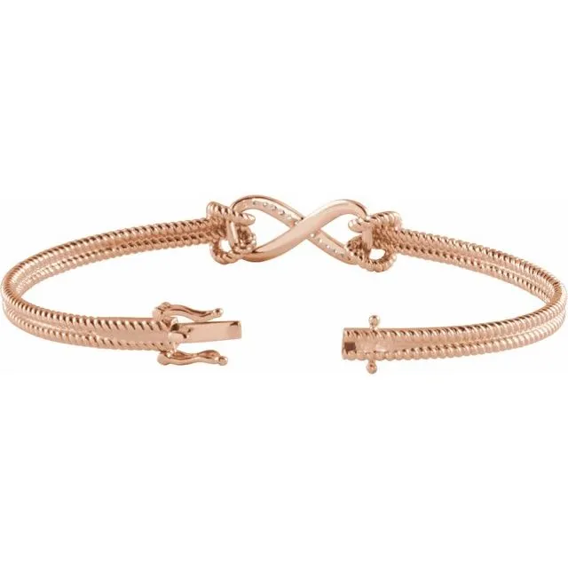 Bracelets 14K Rose 18 CTW Diamond Bangle 75 Bracelet TreasureFineJewelers