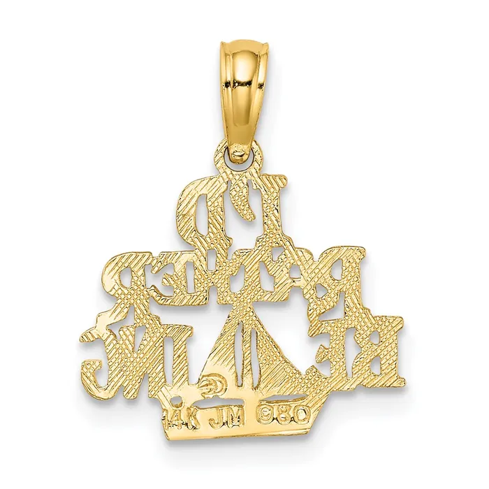 Charm Necklaces TreasureFineJewelers 14K ID RATHER BE SAILING Charm