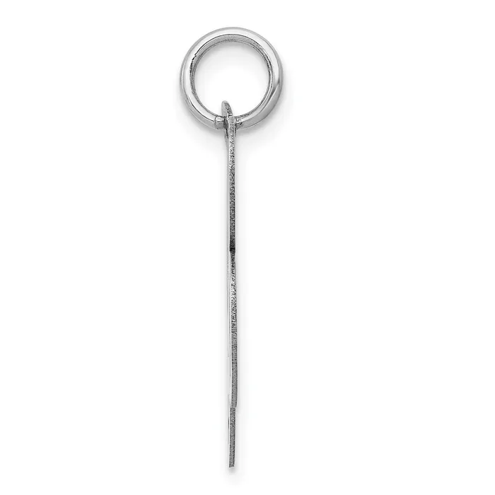 Charm Necklaces TreasureFineJewelers 14k White Gold Large Fancy Script Letter B Initial Charm