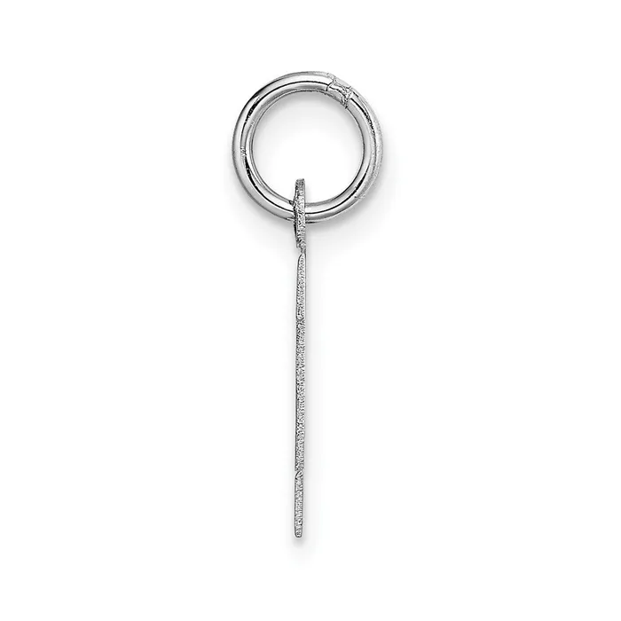 Charm Necklaces TreasureFineJewelers 14k White Gold Small Block Letter K Initial Charm