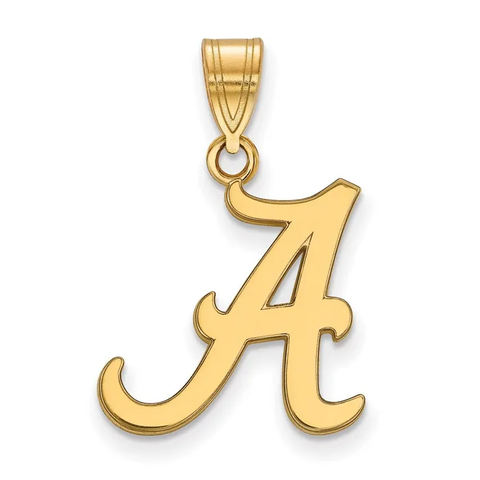 Necklaces TreasureFineJewelers 14k Gold University of Alabama Letter A Medium Pendant Necklaces TreasureFineJewelers 14k Gold University of Alabama Letter A Medium Pendant