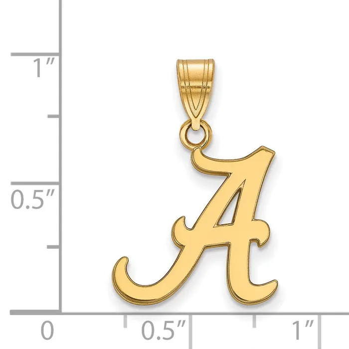 Necklaces TreasureFineJewelers 14k Gold University of Alabama Letter A Medium Pendant