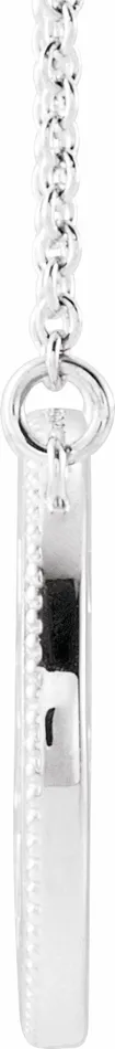 Necklaces TreasureFineJewelers 14K White Gold Milgrain Sun 1618 Necklace