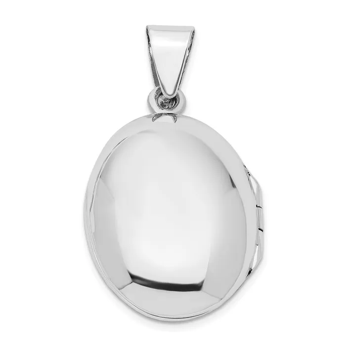 Rings Sterling Silver Polished Filigree 22mm Oval Locket TreasureFineJewelers