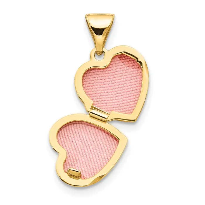 Rings TreasureFineJewelers 14k Yellow Gold Floral Heart Locket