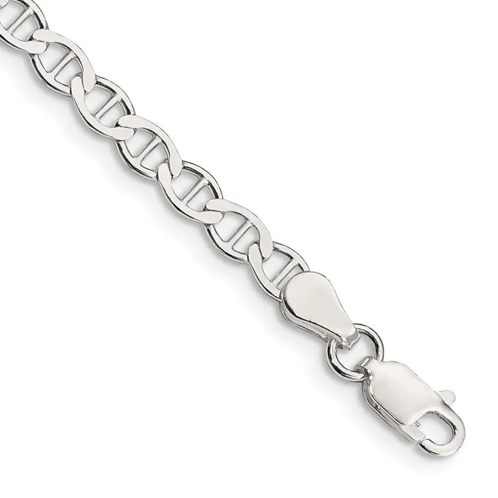 Sterling Silver 4mm Flat Anchor Chain TreasureFineJewelers Rings