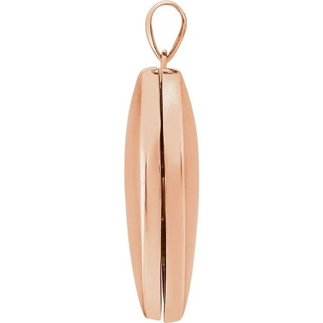 TreasureFineJewelers 14K Rose Gold Heart Locket Necklaces