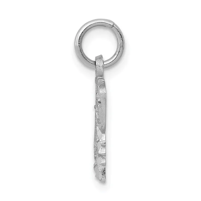 TreasureFineJewelers 14k White Gold Butterfly Charm Charm Necklaces