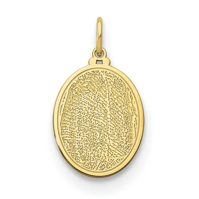 TreasureFineJewelers Charm Necklaces 10KY Small Fingerprint Charm