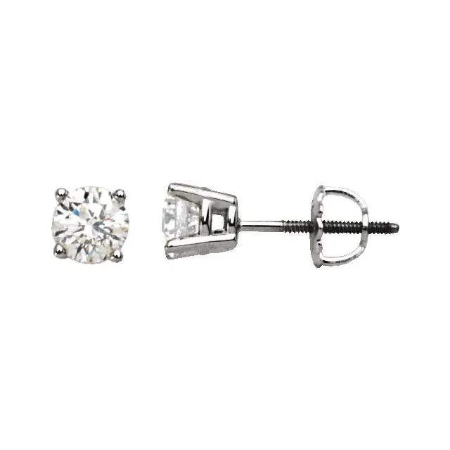 TreasureFineJewelers Earrings 14K White 14 CTW Diamond Stud Earrings