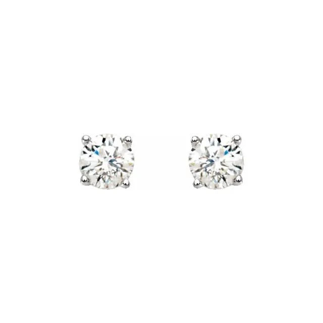 TreasureFineJewelers Earrings 14K White 14 CTW Diamond Stud Earrings
