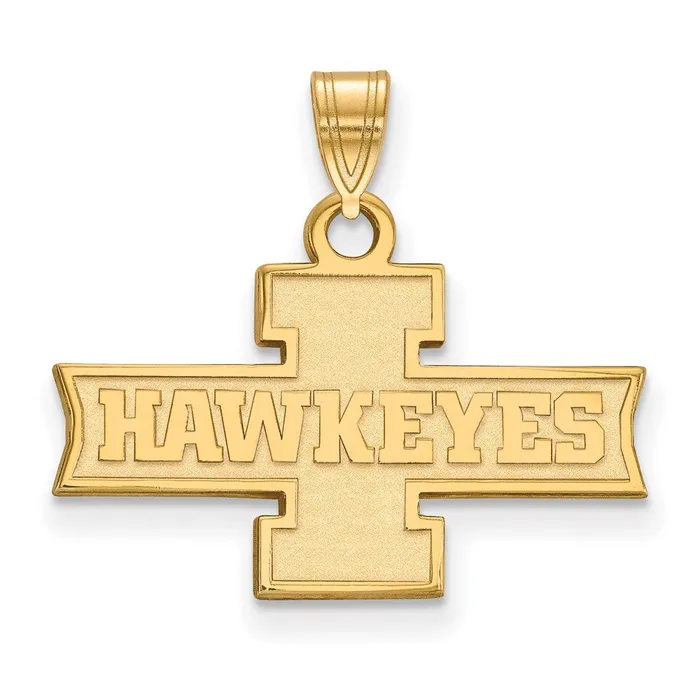 TreasureFineJewelers Necklaces 14k Gold University of Iowa Hawkeyes Small Pendant TreasureFineJewelers Necklaces 14k Gold University of Iowa Hawkeyes Small Pendant