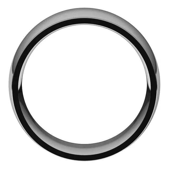 TreasureFineJewelers Rings 14K White Gold 10 mm Half Round Edge Comfort Fit Wedding Band