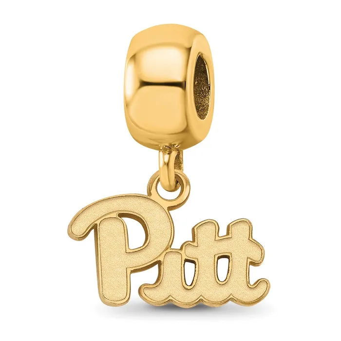 TreasureFineJewelers Rings Sterling Silver Goldplated LogoArt University of Pittsburgh Extra Small Dangle Bead Charm TreasureFineJewelers Rings Sterling Silver Goldplated LogoArt University of Pittsburgh Extra Small Dangle Bead Charm