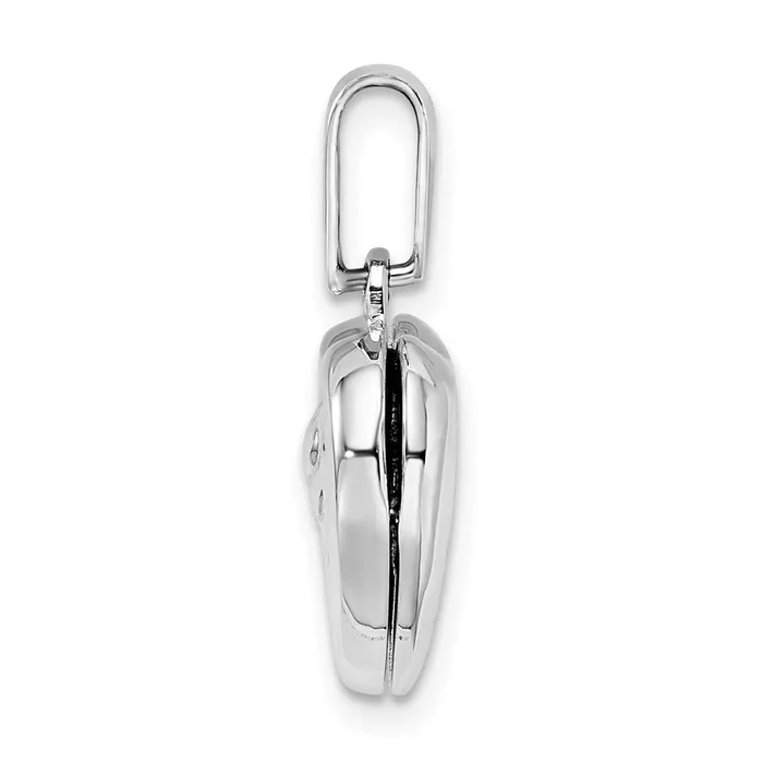 TreasureFineJewelers Rings Sterling Silver Polished 13mm Heart Locket