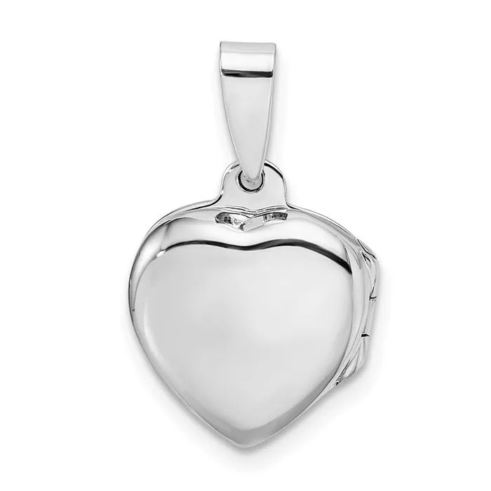 TreasureFineJewelers Rings Sterling Silver Polished 13mm Heart Locket