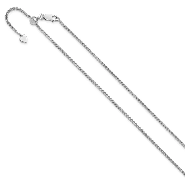 TreasureFineJewelers Sterling Silver Adjustable 19mm Spiga Chain Rings