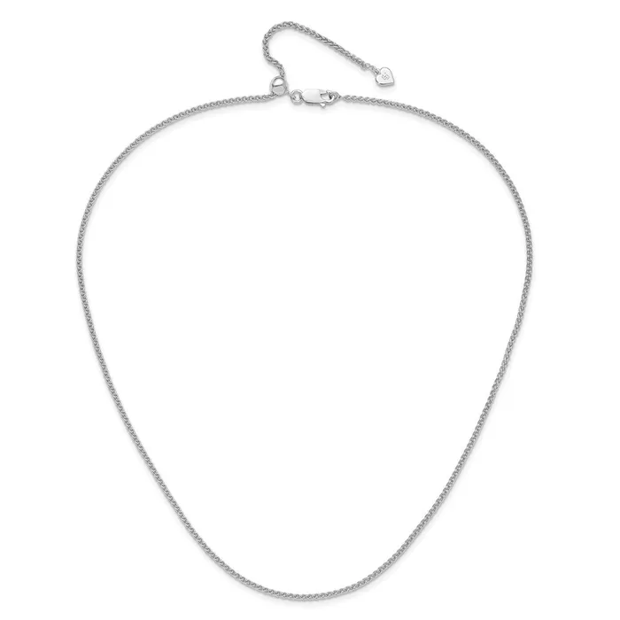 TreasureFineJewelers Sterling Silver Adjustable 19mm Spiga Chain Rings