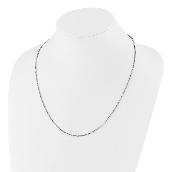 TreasureFineJewelers Sterling Silver Adjustable 19mm Spiga Chain Rings