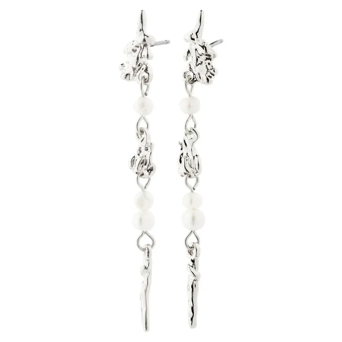 Constance Silver Plated Pearl Earrings Pilgrim Earrings