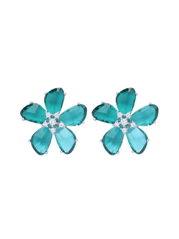 Curio Cottage Earrings Emerald Whisper Petal Stud Earrings Curio Cottage Earrings Emerald Whisper Petal Stud Earrings