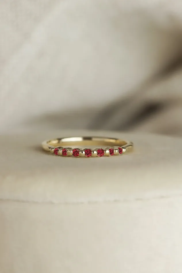 Rings Lacee Alexandra Jewelry Solid Gold Timeless Ruby Ring