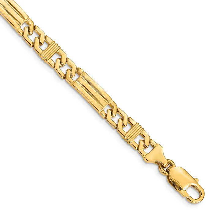 14k 7mm Handpolished Fancy Link BraceletWBCLK2018 WB Choice Jewelry Bracelets 14k 7mm Handpolished Fancy Link BraceletWBCLK2018 WB Choice Jewelry Bracelets