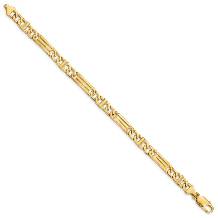 14k 7mm Handpolished Fancy Link BraceletWBCLK2018 WB Choice Jewelry Bracelets 14k 7mm Handpolished Fancy Link BraceletWBCLK2018 WB Choice Jewelry Bracelets