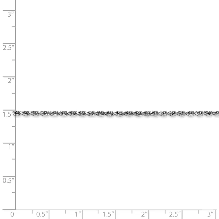14k White Gold 200mm DC Quadruple Rope Chain AnkletWBCWQT0169 WB Choice Jewelry Necklaces 14k White Gold 200mm DC Quadruple Rope Chain AnkletWBCWQT0169 WB Choice Jewelry Necklaces
