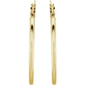 14K Yellow 34 mm Tube Hoop Earrings20270163845PSTWBC WB Choice Jewelry Earrings 14K Yellow 34 mm Tube Hoop Earrings20270163845PSTWBC WB Choice Jewelry Earrings