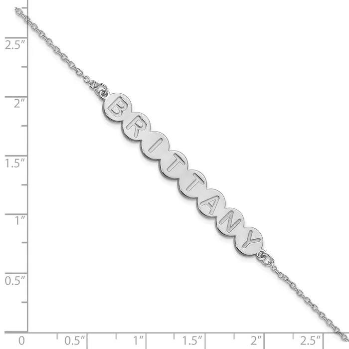 Bracelets WB Choice Jewelry 10K White Gold 8 Letter Bubble BraceletWBC10XNA1309W Bracelets WB Choice Jewelry 10K White Gold 8 Letter Bubble BraceletWBC10XNA1309W