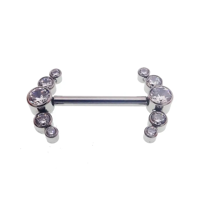 Clear CZ Nipple Cluster 14g 12g Body Clickers Charm Necklaces