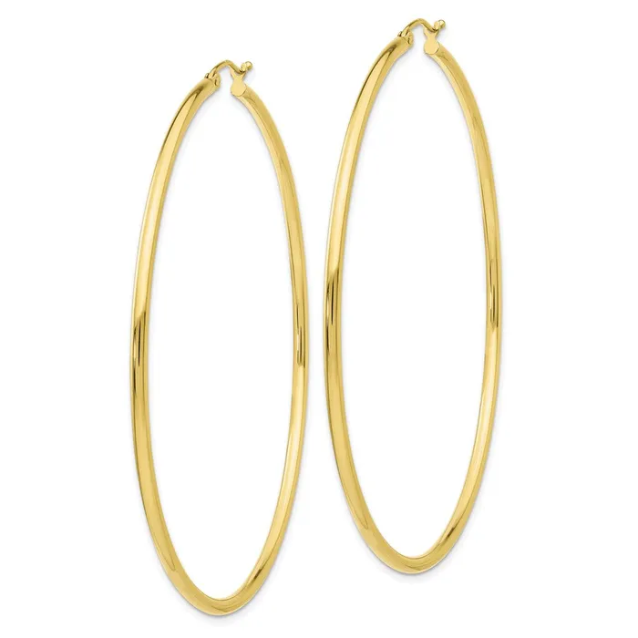 Earrings 10K Polished 25mm Tube Hoop EarringsWBC10T930 WB Choice Jewelry Earrings 10K Polished 25mm Tube Hoop EarringsWBC10T930 WB Choice Jewelry