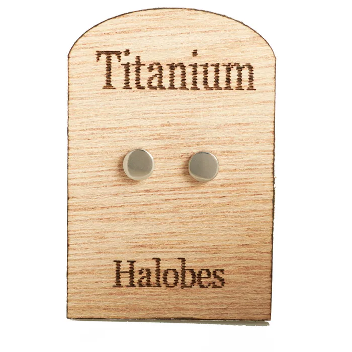 Halobes Earrings Titanium Disc Earrings Pair Halobes Earrings Titanium Disc Earrings Pair