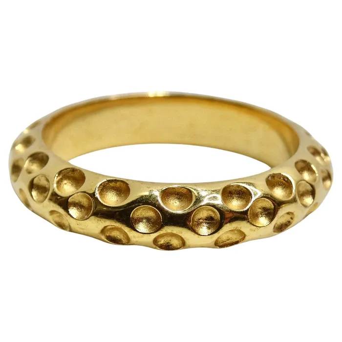 Hermes 24K Gold Plated Scarf Ring Vintage by Misty Rings