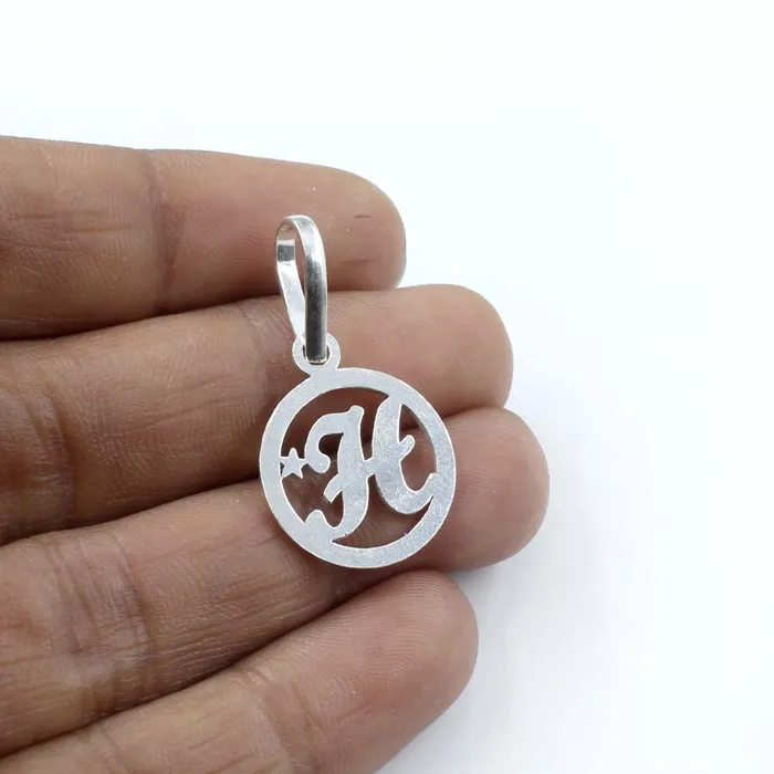 Karizma Jewels Necklaces Real Sterling Silver Alphabet Letter Pendant