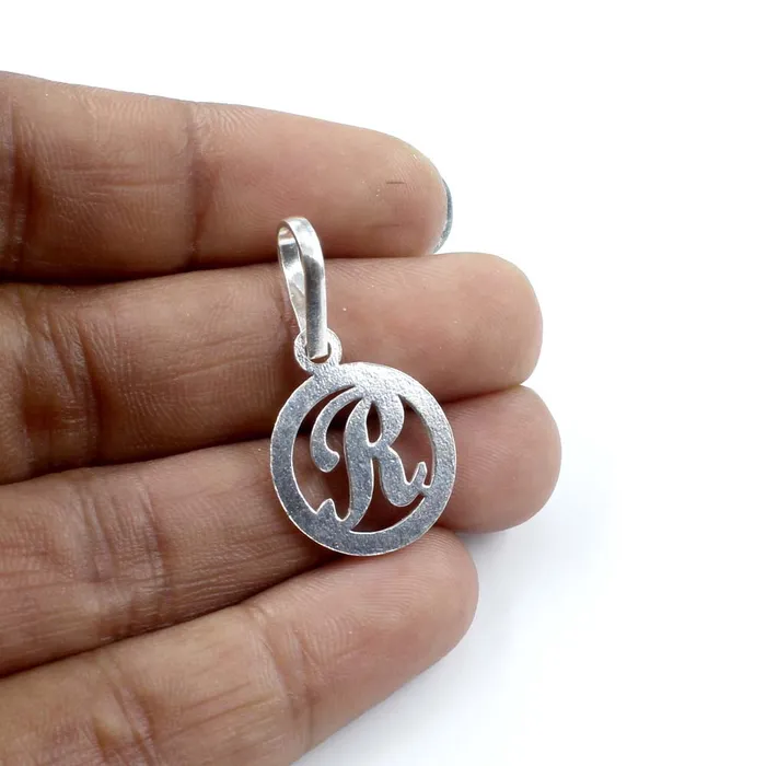 Karizma Jewels Necklaces Real Sterling Silver Alphabet Letter Pendant