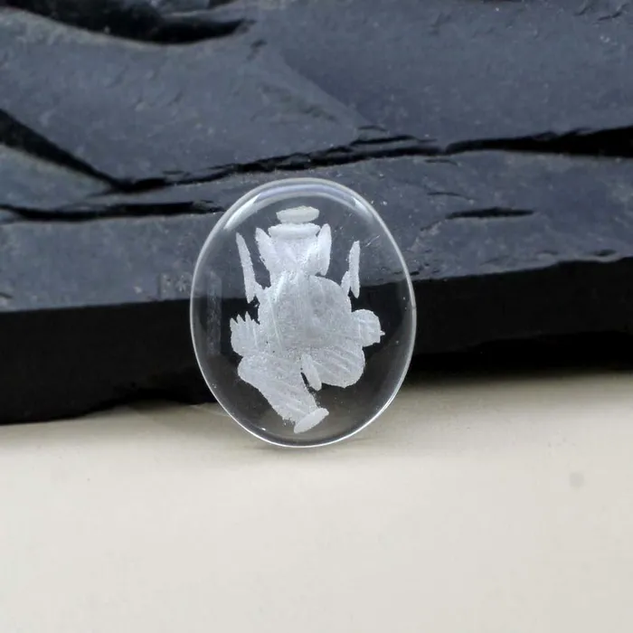 Natural Crystal Healing Chakra God Ganesha Symbol Gemstone for Pendant Karizma Jewels Necklaces