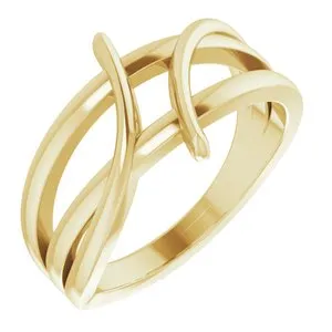 Rings WB Choice Jewelry 14K Yellow 124 mm Freeform Bypass Ring 51769102PSTWBC