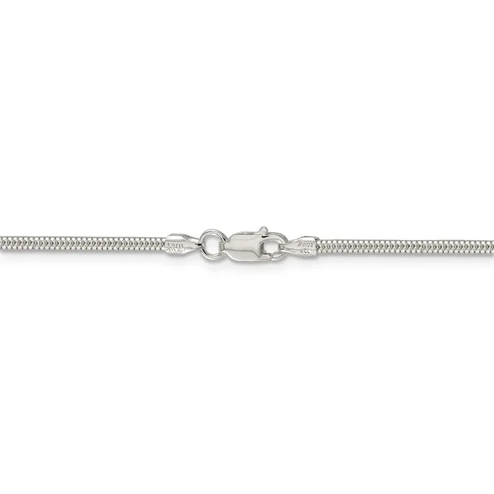 Sterling Silver 2mm Round Snake ChainWBCQSNL06030 WB Choice Jewelry Rings Sterling Silver 2mm Round Snake ChainWBCQSNL06030 WB Choice Jewelry Rings