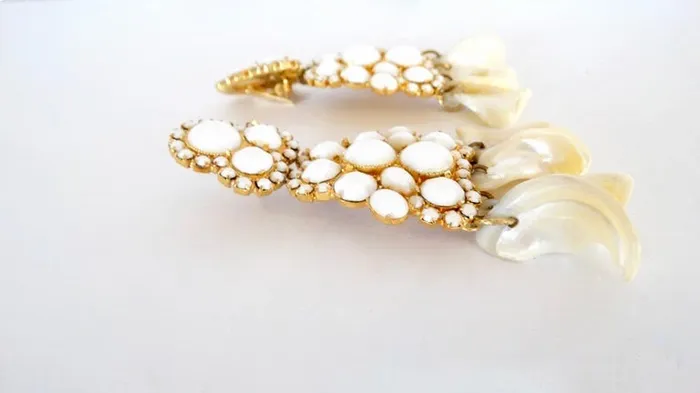Vintage by Misty Earrings 1960s William De Lillo Shell Earrings