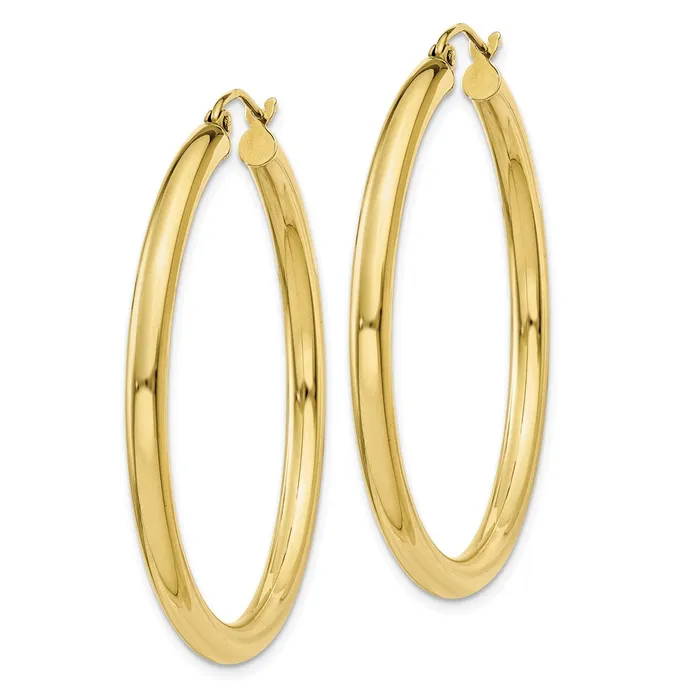 WB Choice Jewelry 10K Polished 3mm Tube Hoop EarringsWBC10T941 Earrings WB Choice Jewelry 10K Polished 3mm Tube Hoop EarringsWBC10T941 Earrings